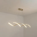 Modern chrome wave led island lighting – kitchen pendant light