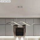 Modern chrome wave led island lighting – kitchen pendant light