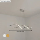 Modern chrome wave led island lighting – kitchen pendant light