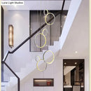 Modern circle led crystal pendant light for dining room