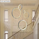 Modern circle led crystal pendant light for dining room