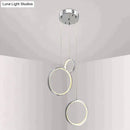Modern circle led crystal pendant light for dining room