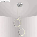 Modern circle led crystal pendant light for dining room
