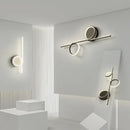 Modern circle straight bar wall lamp for bedroom and living room