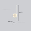 Modern circle straight bar wall lamp for bedroom and living room