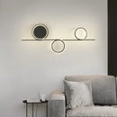 Modern circle straight bar wall lamp for bedroom and living room