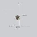 Modern circle straight bar wall lamp for bedroom and living room