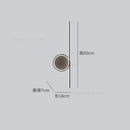 Modern circle straight bar wall lamp for bedroom and living room