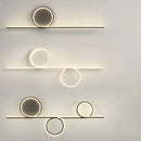 Modern circle straight bar wall lamp for bedroom and living room