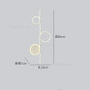 Modern circle straight bar wall lamp for bedroom and living room
