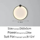 Modern circular black led wall lights for living room decor