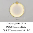 Modern circular black led wall lights for living room decor