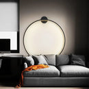 Modern circular black led wall lights for living room decor