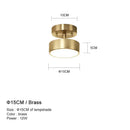 Modern circular brass led ceiling chandelier for living room