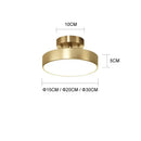 Modern circular brass led ceiling chandelier for living room