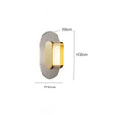 Modern circular brushed metallic wall lamp – living room sconce