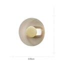 Modern circular brushed metallic wall lamp – living room sconce