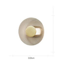 Modern circular brushed metallic wall lamp – living room sconce