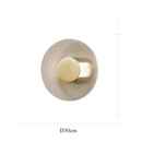 Modern circular brushed metallic wall lamp – living room sconce