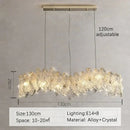 Modern circular glass petal led chandelier for dining room