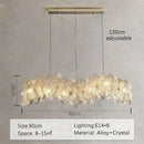 Modern circular glass petal led chandelier for dining room