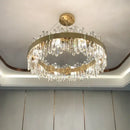Modern circular gold decorbites crystal chandelier for living room