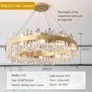 Modern circular gold decorbites crystal chandelier for living room