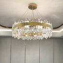 Modern circular gold decorbites crystal chandelier for living room