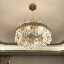 Modern circular gold decorbites crystal chandelier for living room