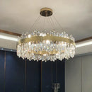 Modern circular gold decorbites crystal chandelier for living room