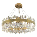 Modern circular gold decorbites crystal chandelier for living room
