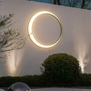 Modern circular led wall lamp garden outdoor space light