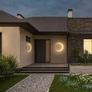 Modern circular led wall lamp garden outdoor space light