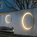 Modern circular led wall lamp garden outdoor space light