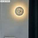DecorBites™ Terrazzo Wall Mounted Light: Designer Style 1-Bulb Sconce for Corridors in Beige & Lake Blue