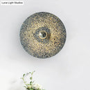 DecorBites™ Terrazzo Wall Mounted Light: Designer Style 1-Bulb Sconce for Corridors in Beige & Lake Blue