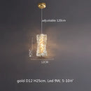 Modern circular textured crystal chandelier living room pendant light