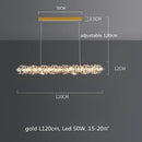 Modern circular textured crystal chandelier living room pendant light