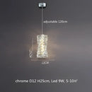 Modern circular textured crystal chandelier living room pendant light
