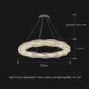 Modern circular textured crystal chandelier living room pendant light