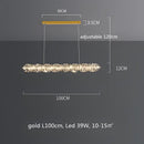 Modern circular textured crystal chandelier living room pendant light