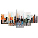 Modern Cityscape Canvas - 5 Panel
