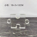 Modern clear acrylic crystal geometric puzzle bookends living room