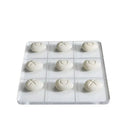 Modern clear acrylic tic tac toe board with resin pebble chess pieces living room decor