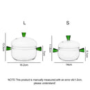 Modern clear and green glass bowl set kitchen simmer pot
