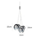 Modern clear bubble glass pendant light for dining room