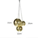 Modern clear bubble glass pendant light for dining room