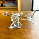 Modern clear crystal aircraft figurine living room decor
