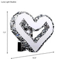 Modern clear crystal heart wall lamp bedroom warm & white light