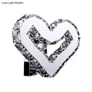 Modern clear crystal heart wall lamp bedroom warm & white light